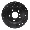 R1 06-11 Mercedes-Benz B200 Rear Left Drilled & Slotted Black Brake Rotor