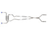 aFe 14-15 Infiniti Q50 V6 3.7L Takeda 2-1/2in 304 SS Cat-Back Exhaust System w/ Blue Flame Tips