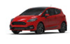 Rally Armor 18-23 Ford Fiesta ST MK8 Black UR Mud Flap w/Orange Logo