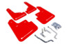 Rally Armor 14-18 Mazda3 Red UR Mud Flap w/White Logo