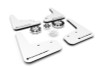 Rally Armor 20-26 Tesla Model Y, Juniper Y White UR Mud Flap w/Black Logo