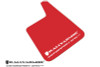 Rally Armor Universal Fit (No Hardware) Motorsport Spec Red UR Mud Flap w/ White Logo