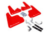 No Longer Available - Rally Armor 12-16 Subaru Impreza 4D/5D Red UR Mud Flap w/White Logo