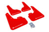 No Longer Available - Rally Armor 10-13 Mazda3/Speed3 (Hatch/Sedan) Red UR Mud Flap w/White Logo