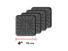 WeatherTech Drink Coasters 4in. Square - Black (4pc Set)