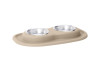 WeatherTech Pet Feeding System Double Low 8oz 1in. Stainless Bowl - Tan