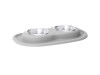 WeatherTech Pet Feeding System Double Low 8oz 1in. Stainless Bowl - Light Grey