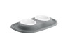WeatherTech Pet Feeding System Double Low 8oz 1in. Poly Bowl - Dark Grey
