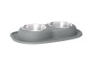 WeatherTech Pet Feeding System Double Low 32oz 3in. Stainless Bowl - Dark Grey