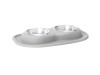 WeatherTech Pet Feeding System Double Low 16oz 2in. Stainless Bowl - Light Grey