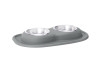 WeatherTech Pet Feeding System Double Low 16oz 2in. Stainless Bowl - Dark Grey
