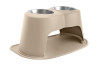 WeatherTech Pet Feeding System Double High 96oz 14in. Stainless Bowl - Tan