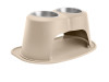 WeatherTech Pet Feeding System Double High 64oz 12in. Stainless Bowl - Tan