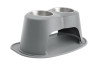 WeatherTech Pet Feeding System Double High 64oz 10in. Stainless Bowl - Dark Grey