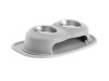 WeatherTech Pet Feeding System Double High 16oz 4in. Stainless Bowl - Light Grey