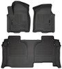 Husky Liners 19-23 GMC Sierra 1500 Double Cab Weatherbeater Black Front & 2nd Seat Floor Liners