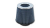 Vibrant Performance Open Funnel Air Filter with Chrome Cap - 3 in. Inlet I.D., 4.75 in. Filter Cap Diameter
