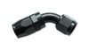 Vibrant -6AN 60 Degree Elbow Hose End Fitting with Black Hard Anodized Finish