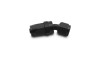 Vibrant -6AN Aluminum 30 Degree Elbow Hose End Fitting with Black Hard Anodized Finish