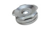 Vibrant 2 Inch OD Aluminum Weld Bung with Polished Threaded Cap - Automotive Oil Tank Fitment