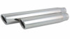 Vibrant 3-inch Round Stainless Steel Truck/SUV Exhaust Tip - Single Wall Angle Cut Rolled Edge, 11-inch Length