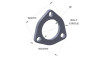 Vibrant 3-Bolt T304 Stainless Steel Exhaust Flange with 2.5-inch Inner Diameter