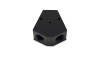 Vibrant Billet Aluminum Y-Block Fitting with 1/8in NPT Port - 1/2in NPT x 1/2in NPT x 1/2in NPT