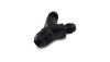 Vibrant -4AN to -4AN to -4AN Aluminum Y-Adapter Fitting for Automotive Fuel Systems