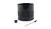 Vibrant Small 0.75L Aluminum Catch Can Reservoir with Dipstick - Black Anodized