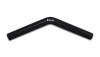 Vibrant 4 Ply Reinforced Silicone Elbow Connector – 1.25 Inch ID, 8 Inch Leg, 45 Degree, Black