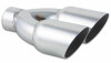 Vibrant Dual 3.5-inch Round Stainless Steel Exhaust Tip with Angle Cut - Part 1333