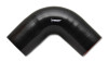 Vibrant 4 Ply Reinforced Silicone Elbow Connector - 2.75 in. I.D. - 90 Degree (Black)