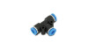Vibrant Union inTin Pneumatic Vacuum Fitting for 1/4 Inch OD Tubing - Part Number 2677