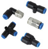 Vibrant Male Straight Pneumatic Vacuum Fitting 1/8 in NPT Thread for 3/8 in OD Tubing
