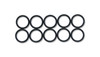Vibrant -16AN Rubber O-Rings Pack of 10 for Reliable Sealing and Fuel Compatibility