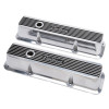 Edelbrock Elite II Valve Covers for Ford FE 1958-1976 – Polished Aluminum with Black Accents
