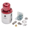 Edelbrock Carbureted Fuel Pressure Regulator 174121, 160 GPH, 5-10 PSI, 3/8 inch In/Out, Red