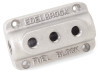 Edelbrock Part #1285 Vintage Cast Aluminum Fuel Block for Triple Carburetors