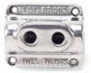 Edelbrock Part #12801 Polished Aluminum Fuel Block for Dual Carb Applications
