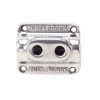 Edelbrock Part #12801 Polished Aluminum Fuel Block for Dual Carb Applications