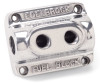 Edelbrock Part #12801 Polished Aluminum Fuel Block for Dual Carb Applications