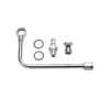 Edelbrock Part #8126 Chrome Steel Fuel Line for Edelbrock Carburetors with 3/8 Inch Barb Inlet