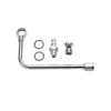 Edelbrock Part #8126 Chrome Steel Fuel Line for Edelbrock Carburetors with 3/8 Inch Barb Inlet