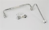 Edelbrock Part 8132 Chrome Steel Dual Feed Fuel Line for Thunder Series AVS Carburetors