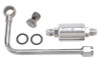 Edelbrock Part 8131 Chrome Steel Fuel Inlet with Polished Aluminum Filter for Edelbrock Carburetors