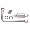 Edelbrock Part 8131 Chrome Steel Fuel Inlet with Polished Aluminum Filter for Edelbrock Carburetors