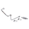 Edelbrock Part 8128 Chrome Steel Dual Feed Fuel Inlet with Polished Aluminum Filter for Thunder Series AVS Carbs