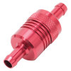 Edelbrock Aluminum Street Fuel Filter Part #8139 - 3 Inch Red Finish, 40-Micron Sintered Bronze Element for Carbureted Engines Under 300 HP