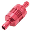 Edelbrock Aluminum Street Fuel Filter Part #8139 - 3 Inch Red Finish, 40-Micron Sintered Bronze Element for Carbureted Engines Under 300 HP