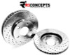 R1 Concepts E-Line Cross-Drilled Front Brake Rotors For 2004-09 Audi S4 [B6 / B7]